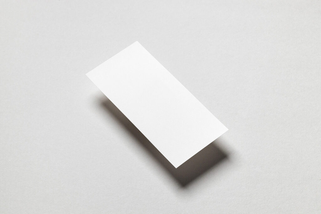 Floating DL Flyer Rack Card Mockup in Perspective