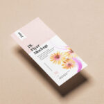 Floating DL Flyer Rack Card Mockup in Perspective
