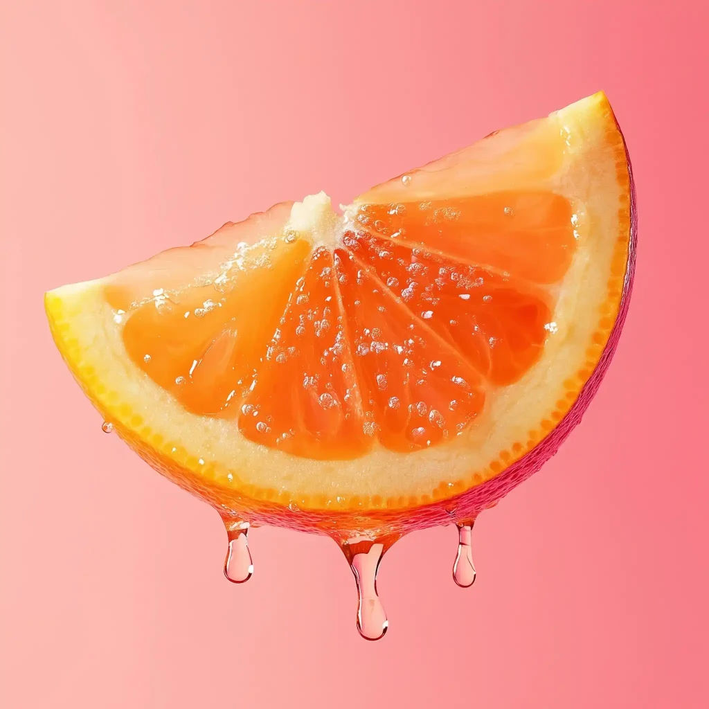Floating Grapefruit Slice Illustration