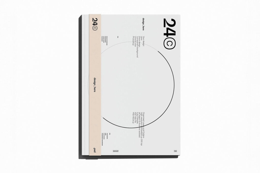 Floating Hardcover Book Mockup