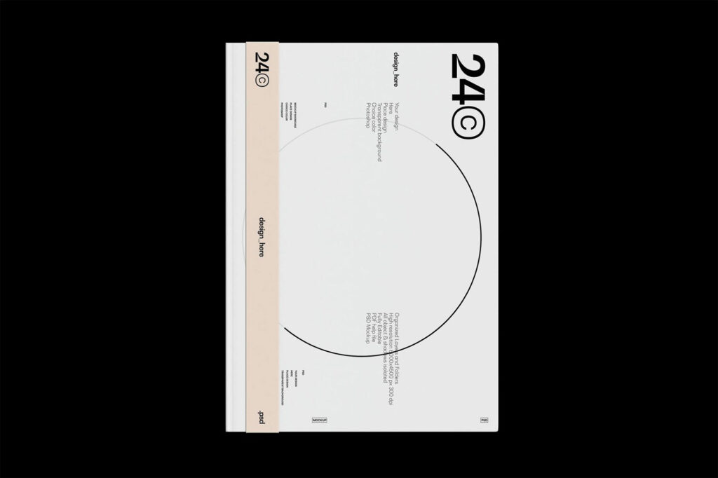 Floating Hardcover Book Mockup