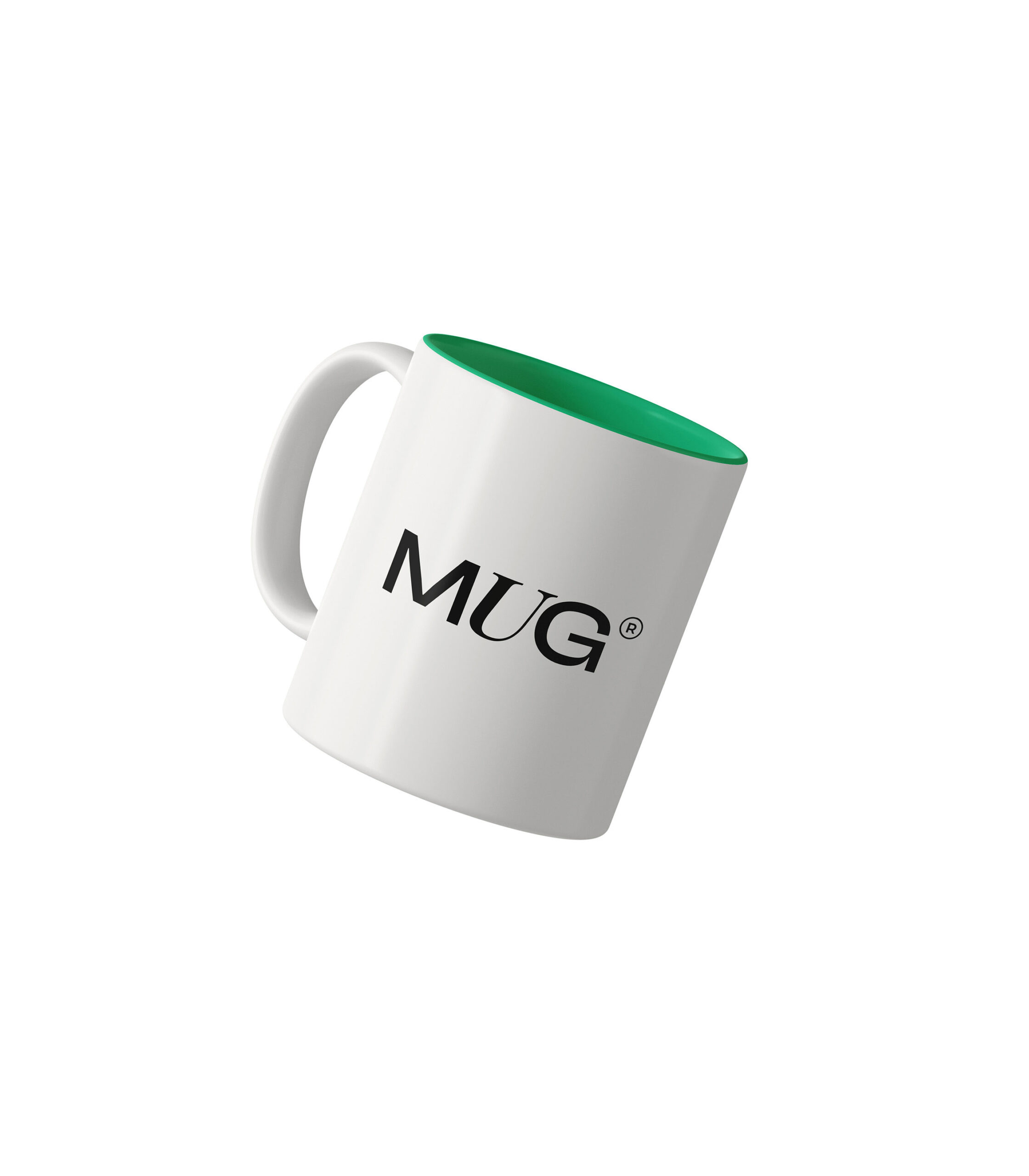 Free Floating Mug Mockup in Front View PSD Template
