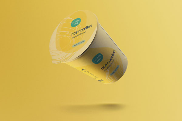 Floating Noodles Cup Mockup in Front Sight