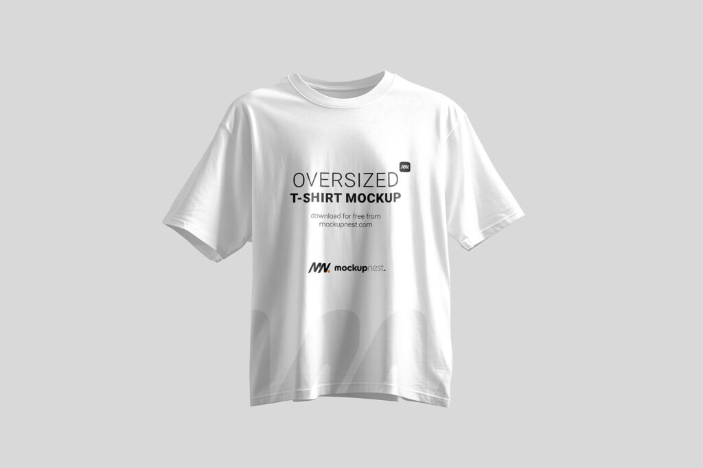 Floating Oversized T-shirt Mockup