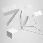 Floating Packaging of Apparel Branding Mockup