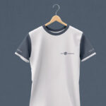 Floating T-Shirt on Hanger in the Front View Mockup