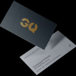 Floating Two Business Cards Mockup from Front and Back Side