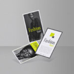 Floating Vertical Business Cards Presentation Mockup