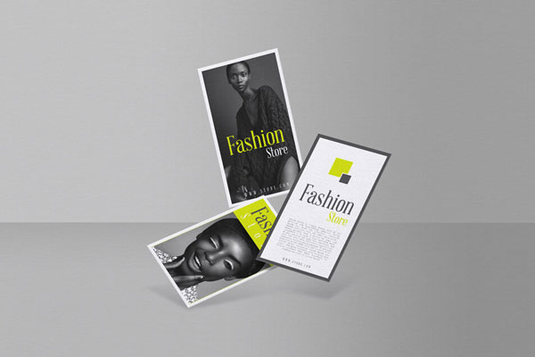 Floating Vertical Business Cards Presentation Mockup