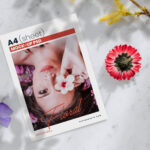 Floral A4 Flyer Mockup With Light Shadows