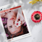 Floral A4 Flyer Mockup With Light Shadows