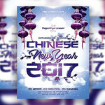 Floral Elegant Chinese New Year Flyer Template and Facebook Cover