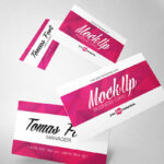 Flying Business Cards Mockup Featuring 3 Different Backgrounds