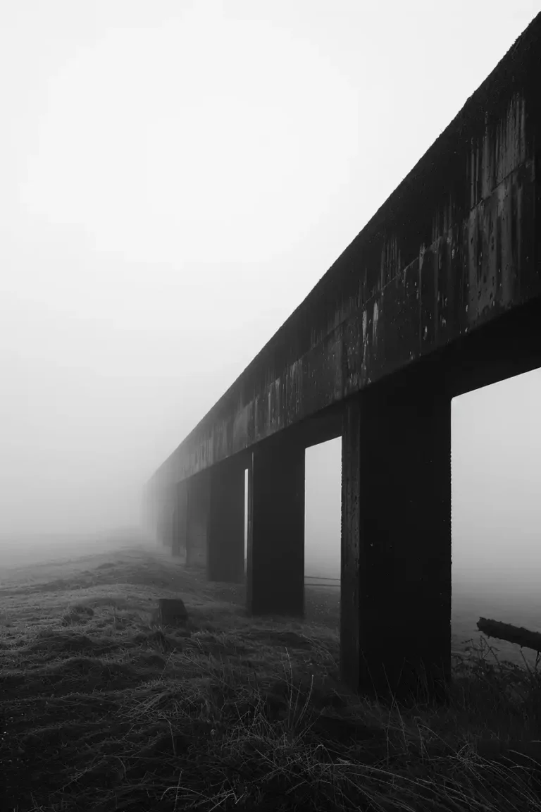 Foggy Megastructure Landscape