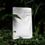 Foil Coffee Bag in Plants Mockup