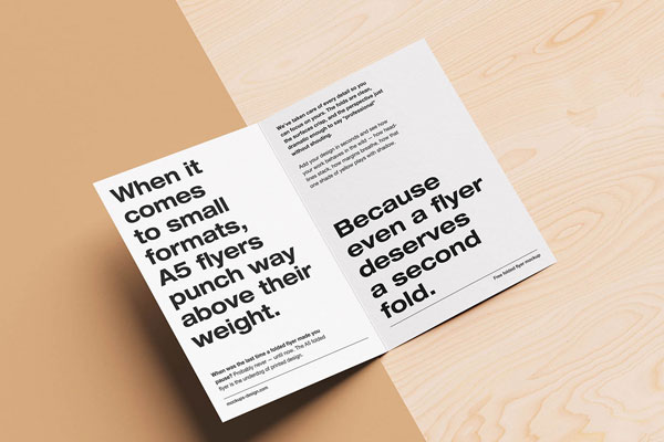 Folded A5 Flyer Mockup