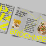 Folded Brochure Mockup in Top View