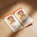 Folded DL Flyer Mockup