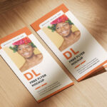 Folded DL Flyer Mockup