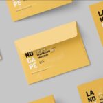 Folded Invitation Card Mockup in 4 Shots