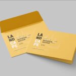 Folded Invitation Card Mockup in 4 Shots