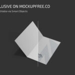 Folded Vertical Business Card Mockup
