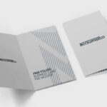 Folded Vertical Business Card Mockup