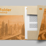 Folder with Letterhead Mockup