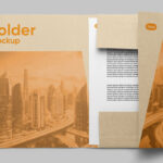 Folder with Letterhead Mockup