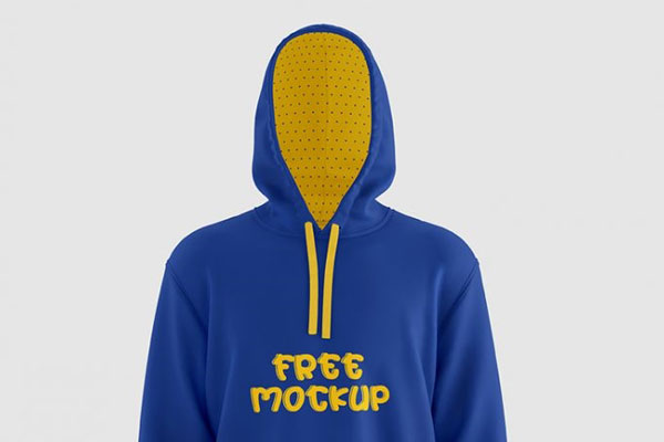 Font View of Back, Front, and Side of 3 Hoodie Mockups
