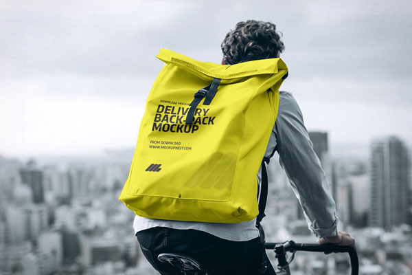 Food Delivery Bag Mockup