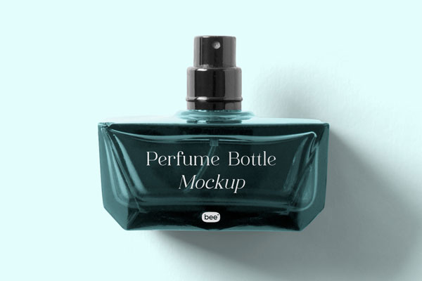 Foreside Sight of a Rectangular Perfume Bottle Mockup