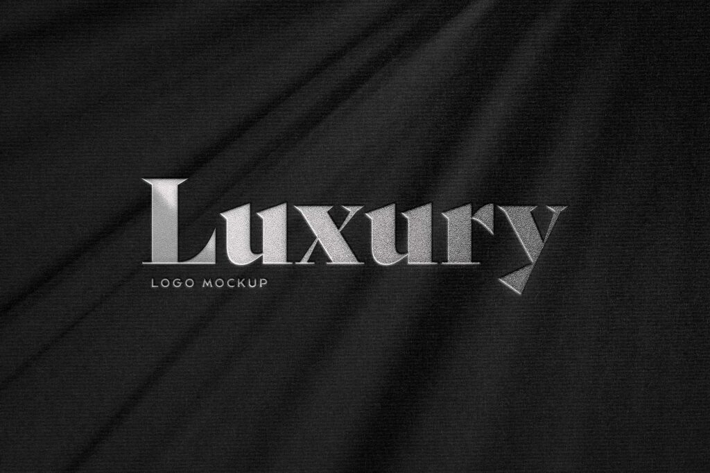 Foreside View of Silver Foil Logo Mockup
