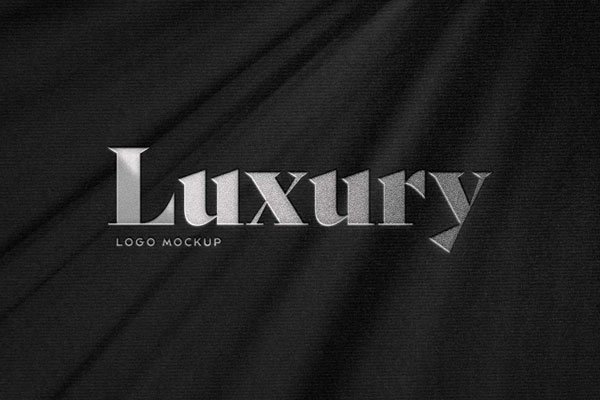 Foreside View of Silver Foil Logo Mockup
