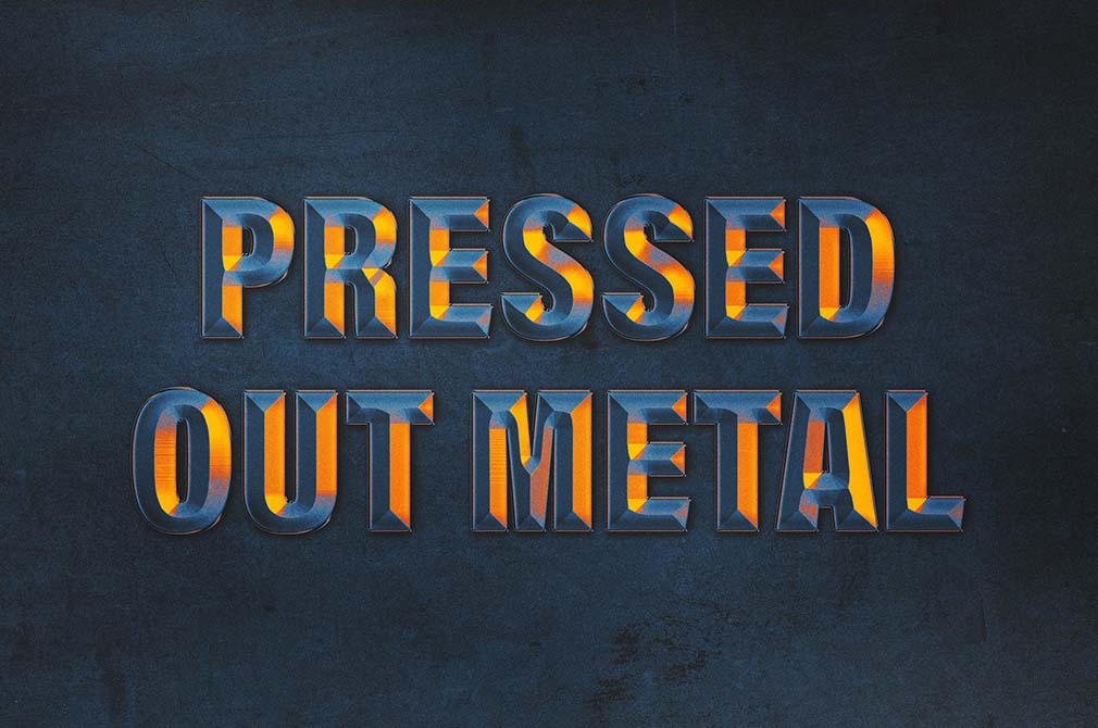 Forged Steel Text Effect