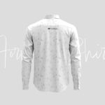Formal Long Sleeve Shirt Mockup From Back Side