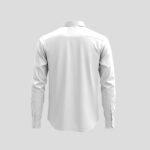 Formal Long Sleeve Shirt Mockup From Back Side
