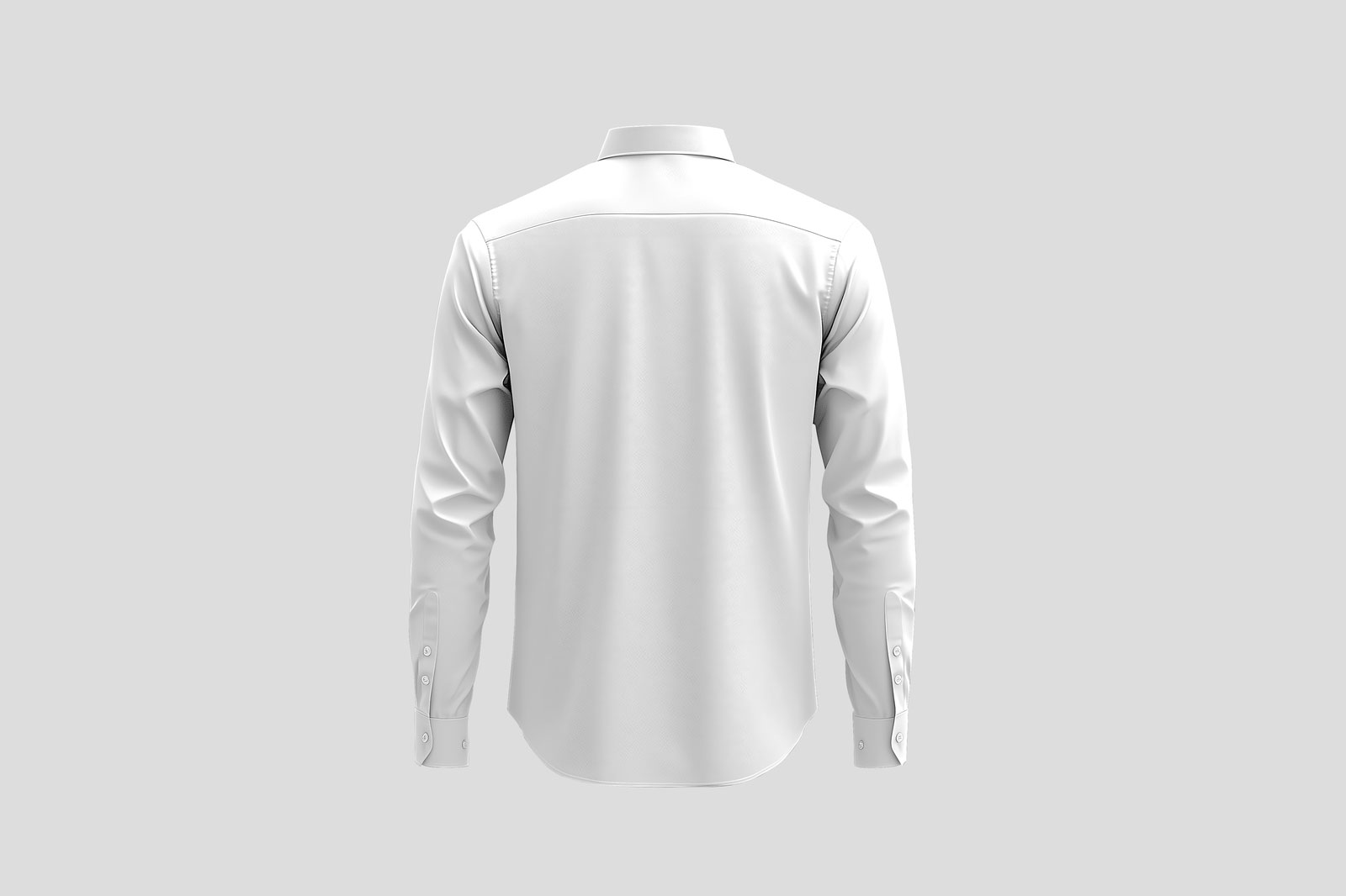 Free Formal Long Sleeve Shirt Mockup From Back Side PSD Template