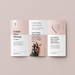 Four 285×55 In Tri-Fold Flyer / Brochure Mockups