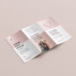 Four 285×55 In Tri-Fold Flyer / Brochure Mockups