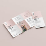 Four 285×55 In Tri-Fold Flyer / Brochure Mockups