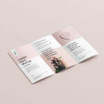 Four 285×55 In Tri-Fold Flyer / Brochure Mockups