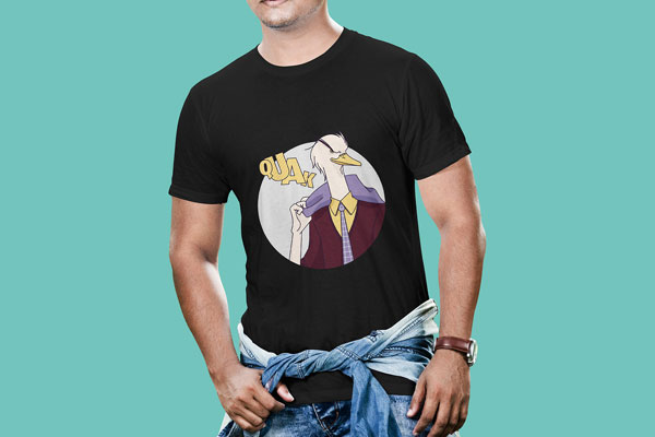 Four Mockups of Men’s Crew Neck T-Shirts Collection