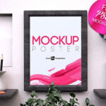 Frame and Phone in a Desirable Setup Mockup