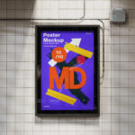 Framed Citylight Poster Mockup