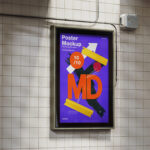 Framed Citylight Poster Mockup