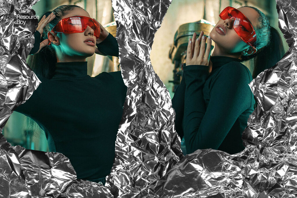 50 Aluminium Foil Textures