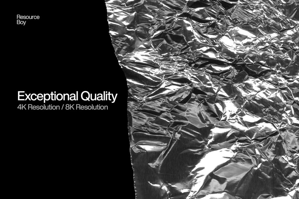 50 Aluminium Foil Textures