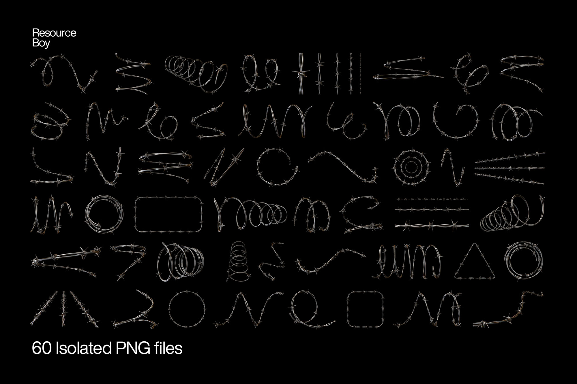 Free Barbed Wire PNG Textures (High Resolution)
