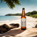 Beer Bottle Mockup on the Beach